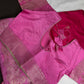 Pink Raw Mango Light Weight Silk Saree - 