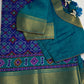 Blue Patola Ikkat Light Weight Silk Saree - 