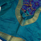 Blue Patola Ikkat Light Weight Silk Saree - 