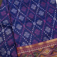Blue Pink Patola Ikkat Light Weight Silk Saree - 