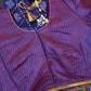 Blue Pink Patola Ikkat Light Weight Silk Saree - 