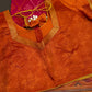 Pink Patola Ikkat Light Weight Silk Saree - 