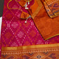 Pink Patola Ikkat Light Weight Silk Saree - 