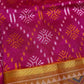 Pink Patola Ikkat Light Weight Silk Saree - 