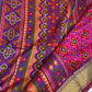 Pink Purple Patola Ikkat Light Weight Silk Saree - 