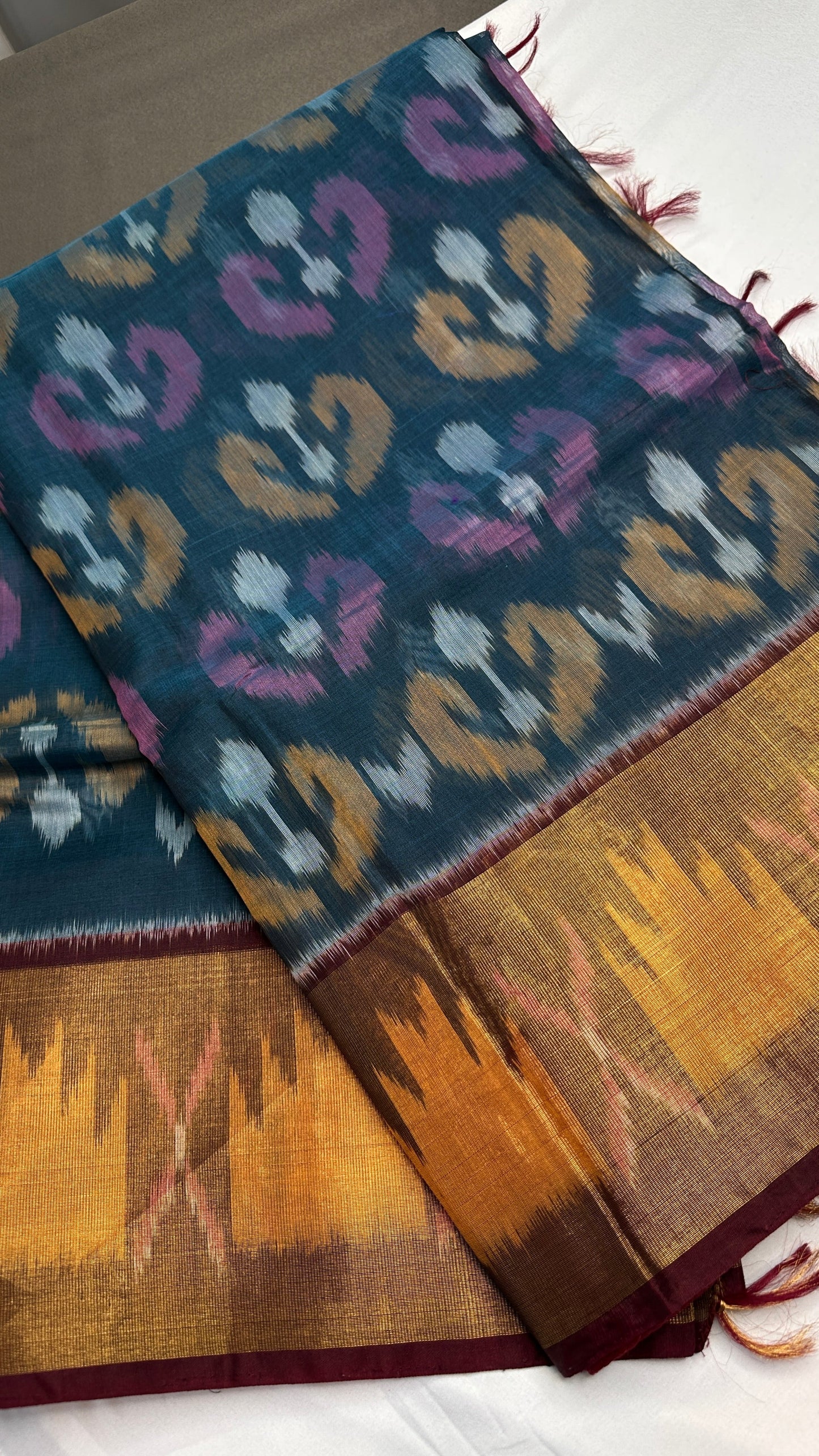 Pure Cotton Silk Pochampally Ikkat Saree - 