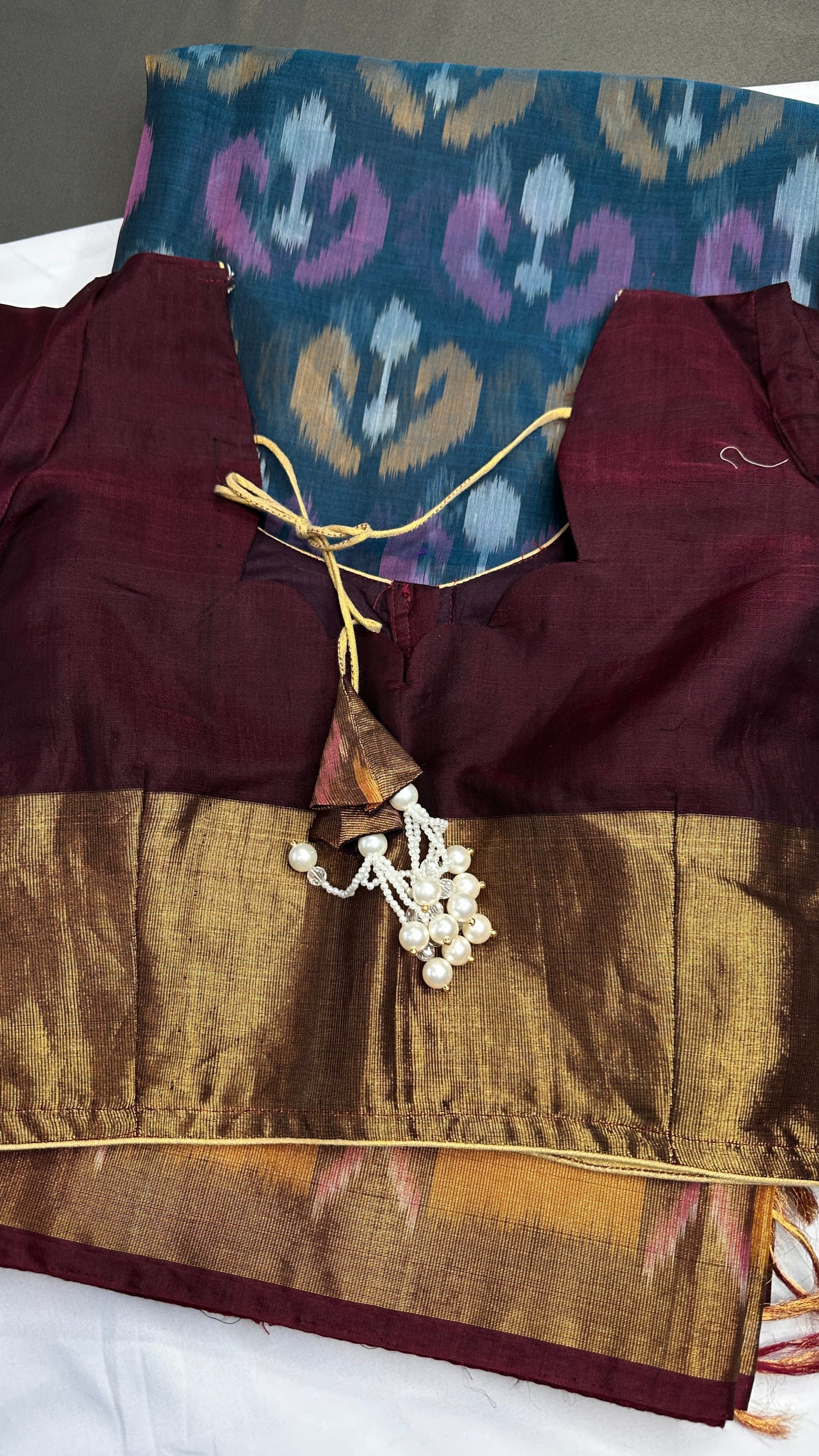 Pure Cotton Silk Pochampally Ikkat Saree - 