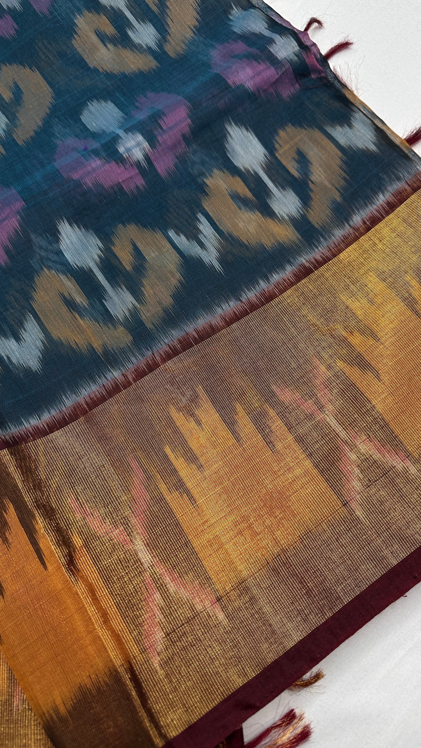 Pure Cotton Silk Pochampally Ikkat Saree - 