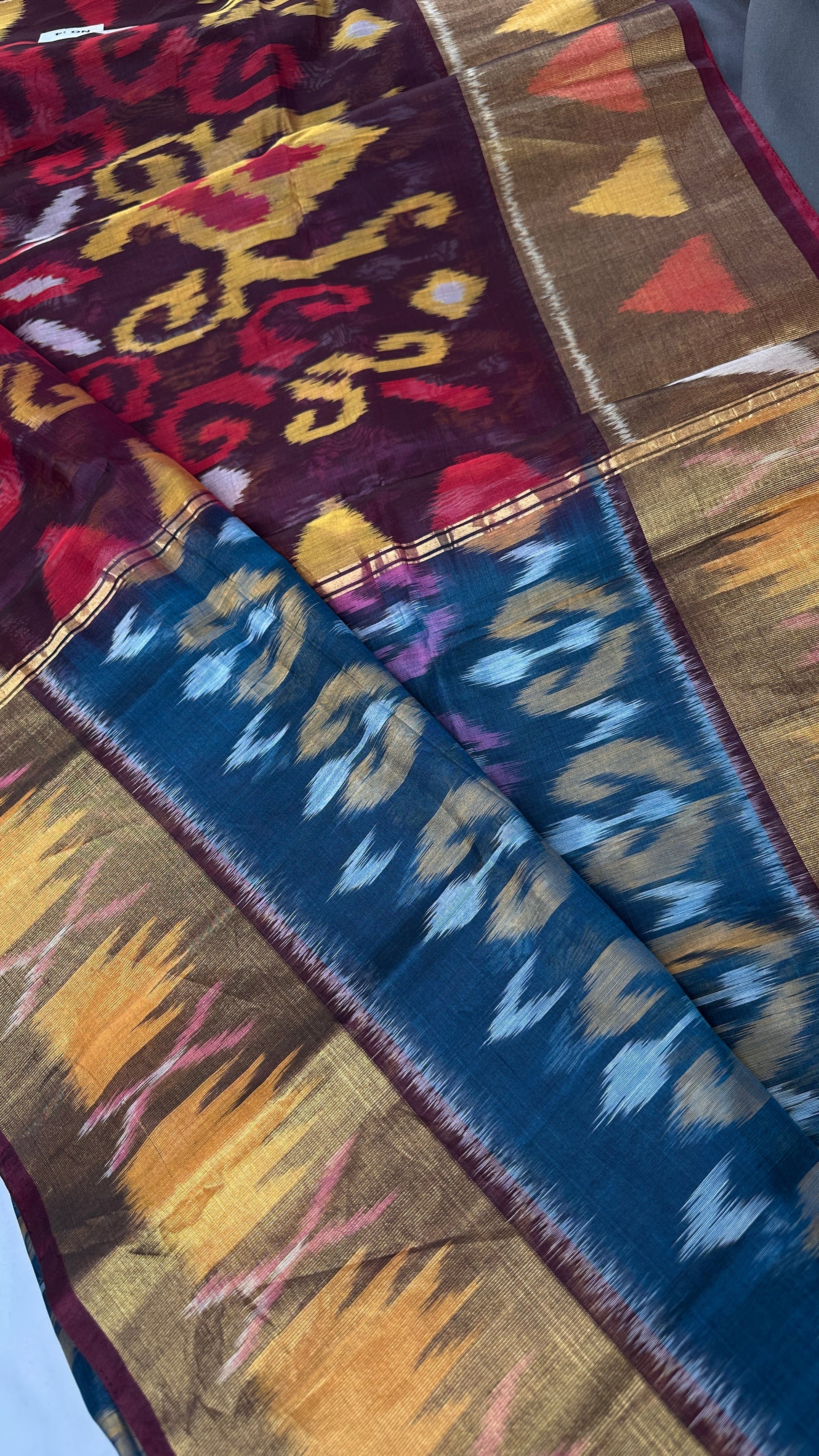 Pure Cotton Silk Pochampally Ikkat Saree - 
