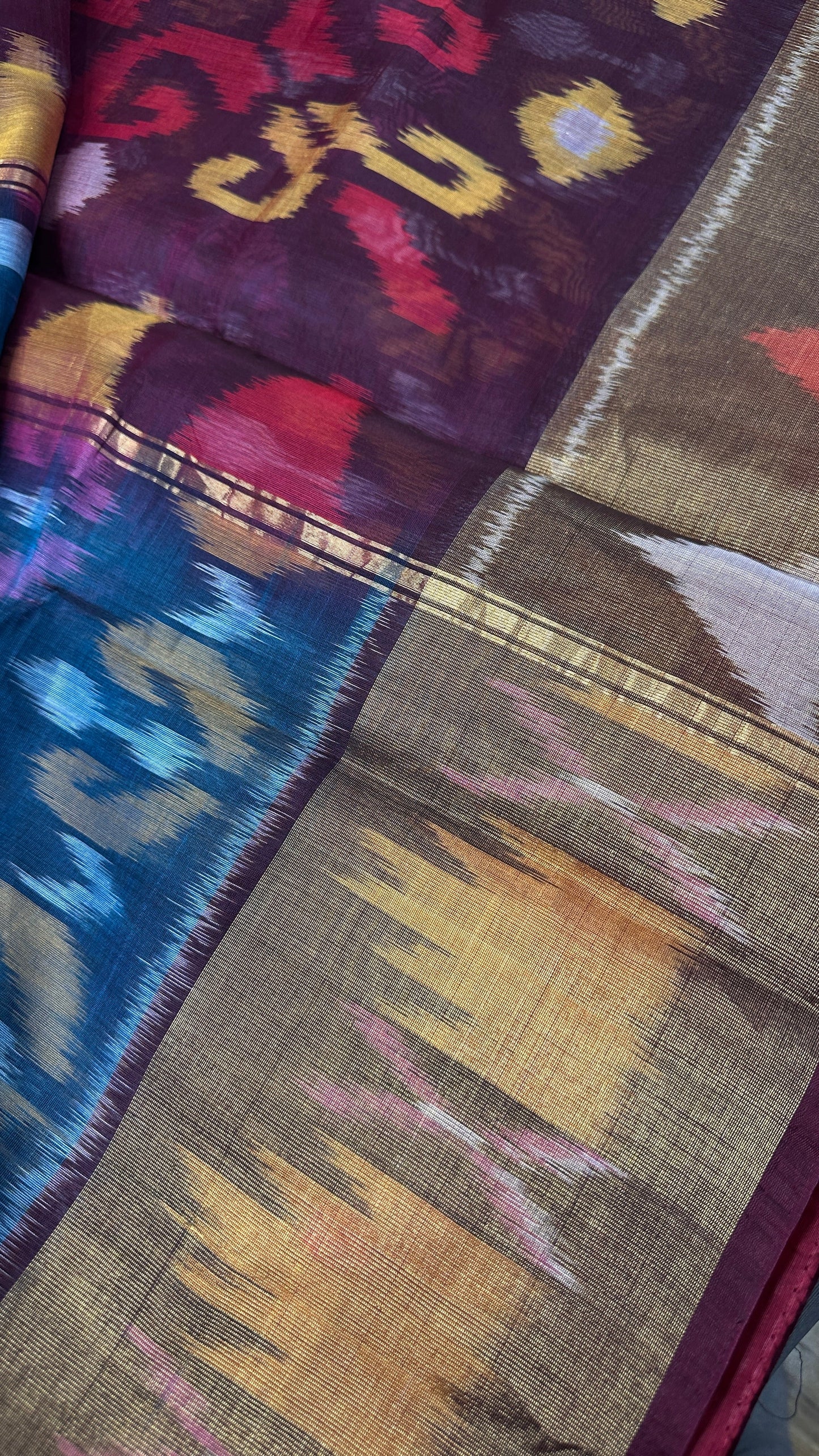 Pure Cotton Silk Pochampally Ikkat Saree - 