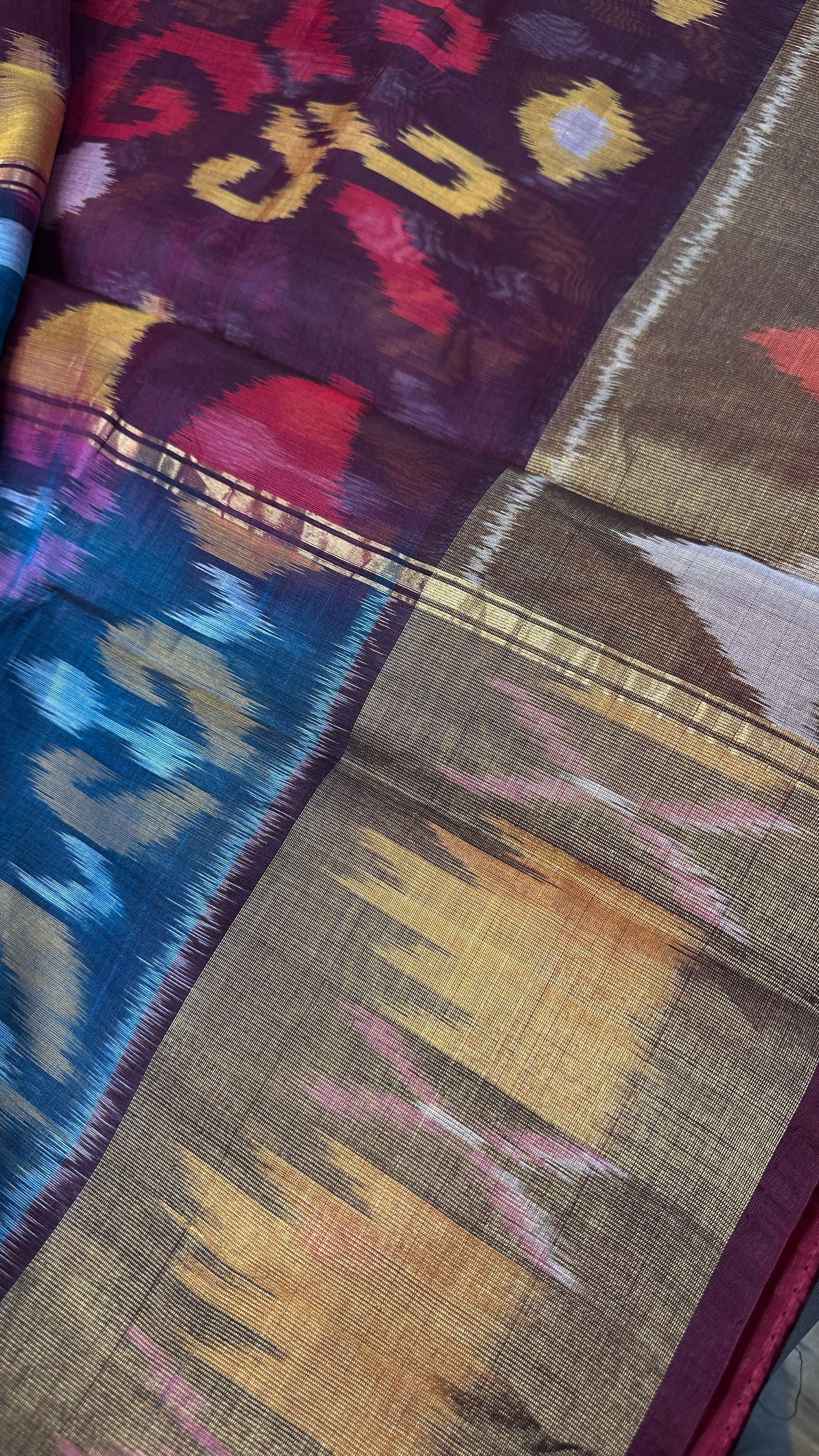 Pure Cotton Silk Pochampally Ikkat Saree - 