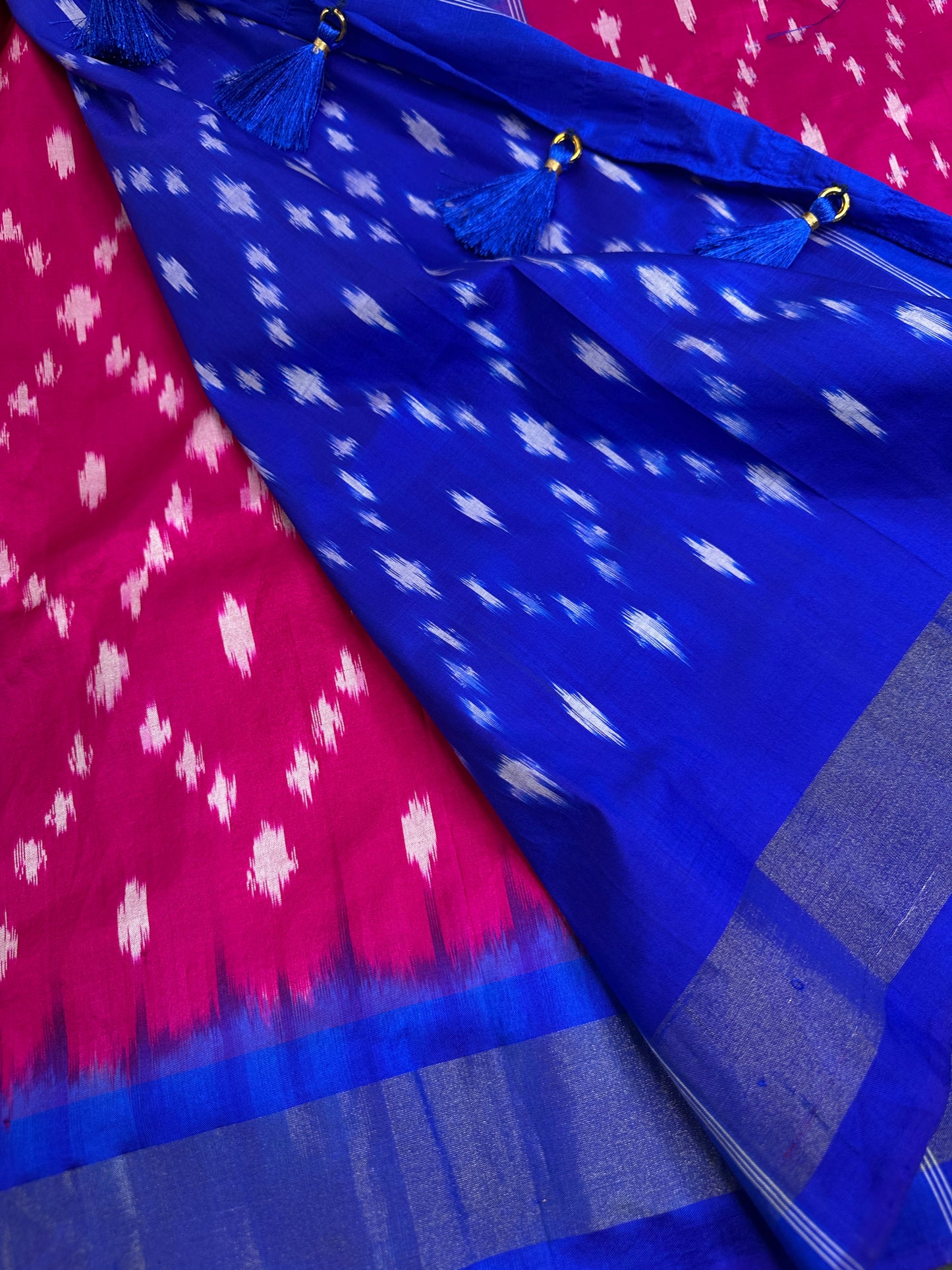 Pure Silk Handloom Pochampally Ikkat Pink Saree - 