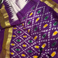 Pure Silk Handloom Pochampally Ikkat Purple Saree - 