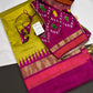 Pure Silk Handloom Pochampally Ikkat Green Saree - 