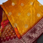 Satin Silk Orange Red Saree - 