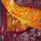 Satin Silk Orange Red Saree - 