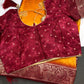 Satin Silk Orange Red Saree - 