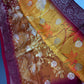 Satin Silk Orange Red Saree - 
