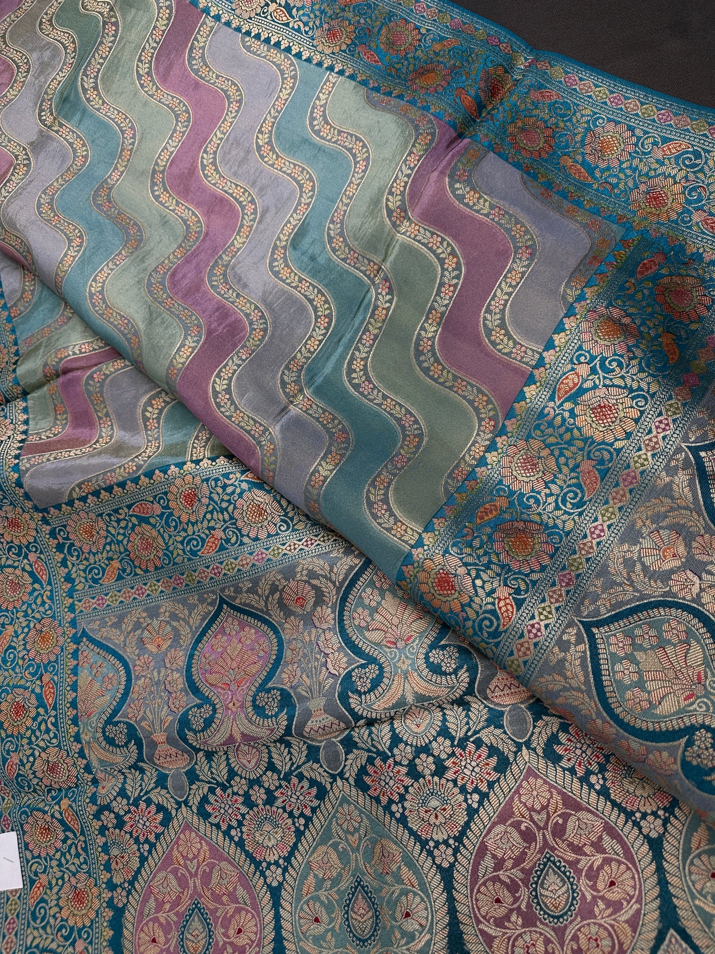 Pashmina Weaving Banarsi Silk Saree - 