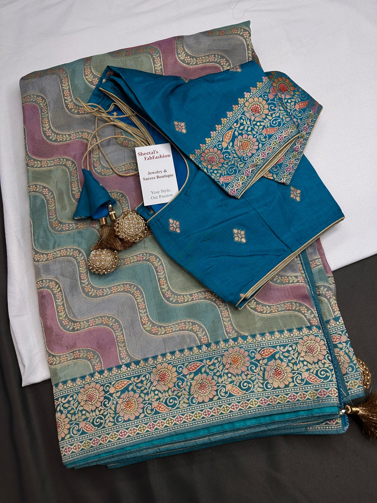 Pashmina Weaving Banarsi Silk Saree - 