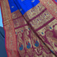 Blue Purple Paithani Silk Saree - 