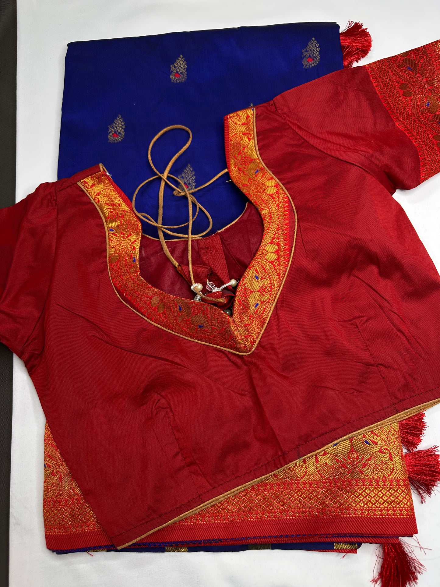Blue Purple Paithani Silk Saree - 