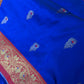 Blue Purple Paithani Silk Saree - 