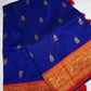 Blue Purple Paithani Silk Saree - 