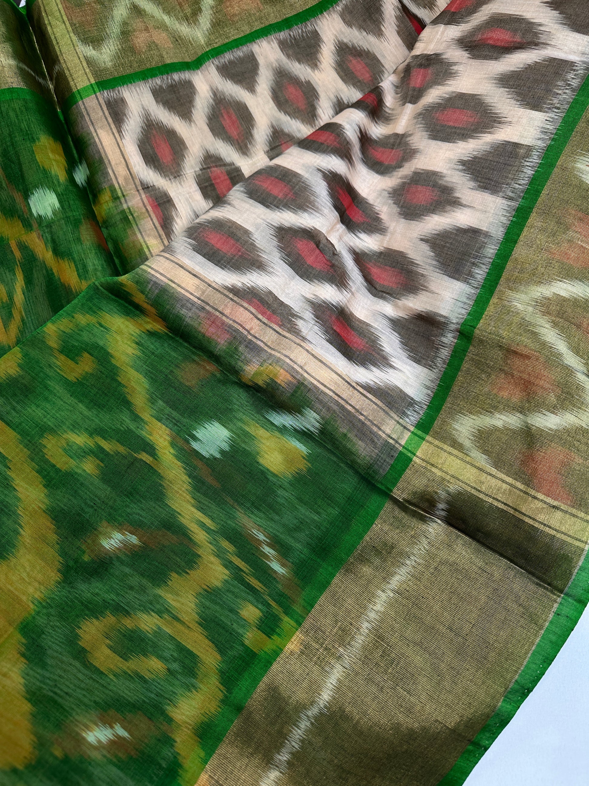 Pure Cotton Silk Pochampally Ikkat Saree - 
