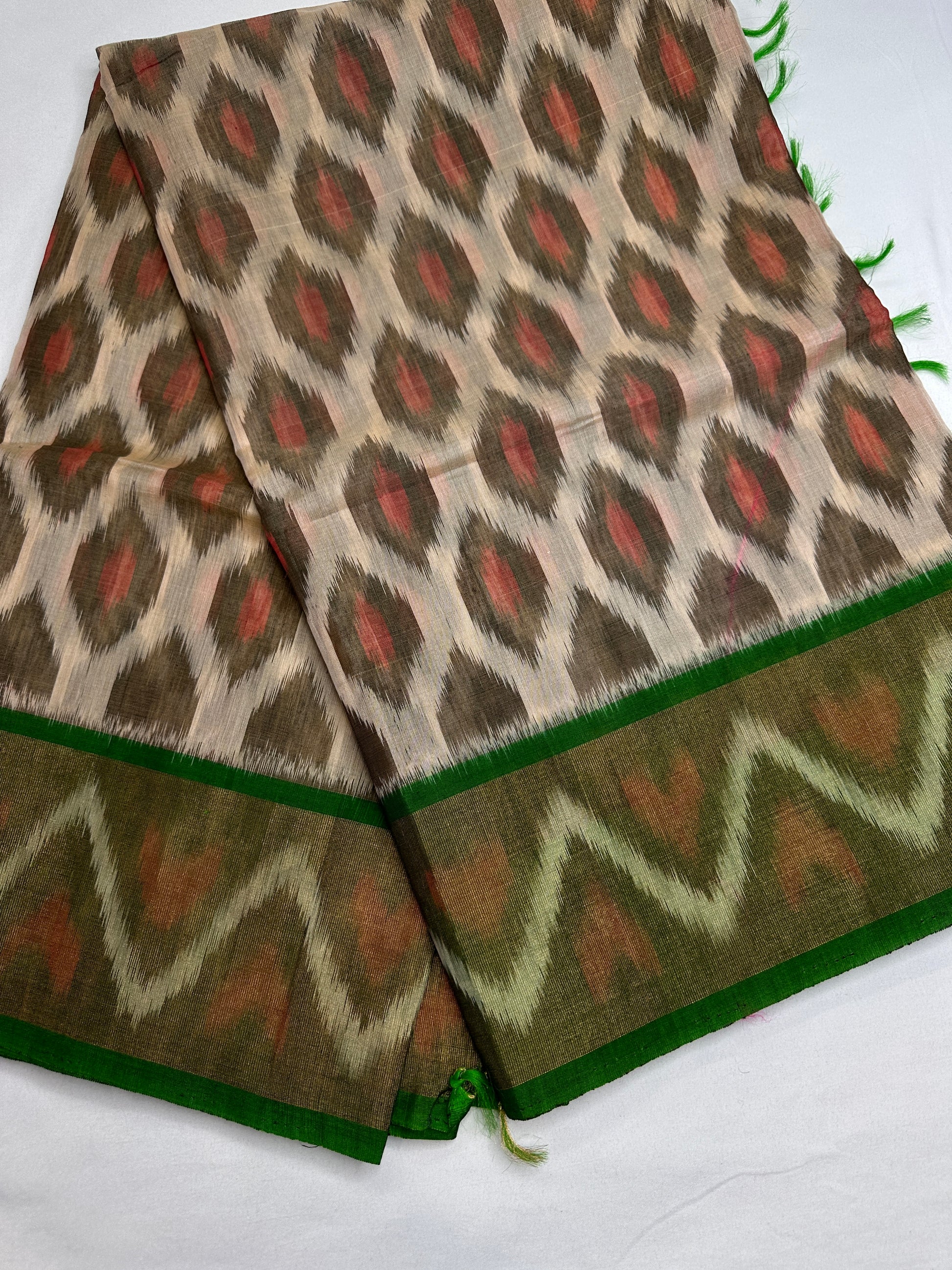 Pure Cotton Silk Pochampally Ikkat Saree - 