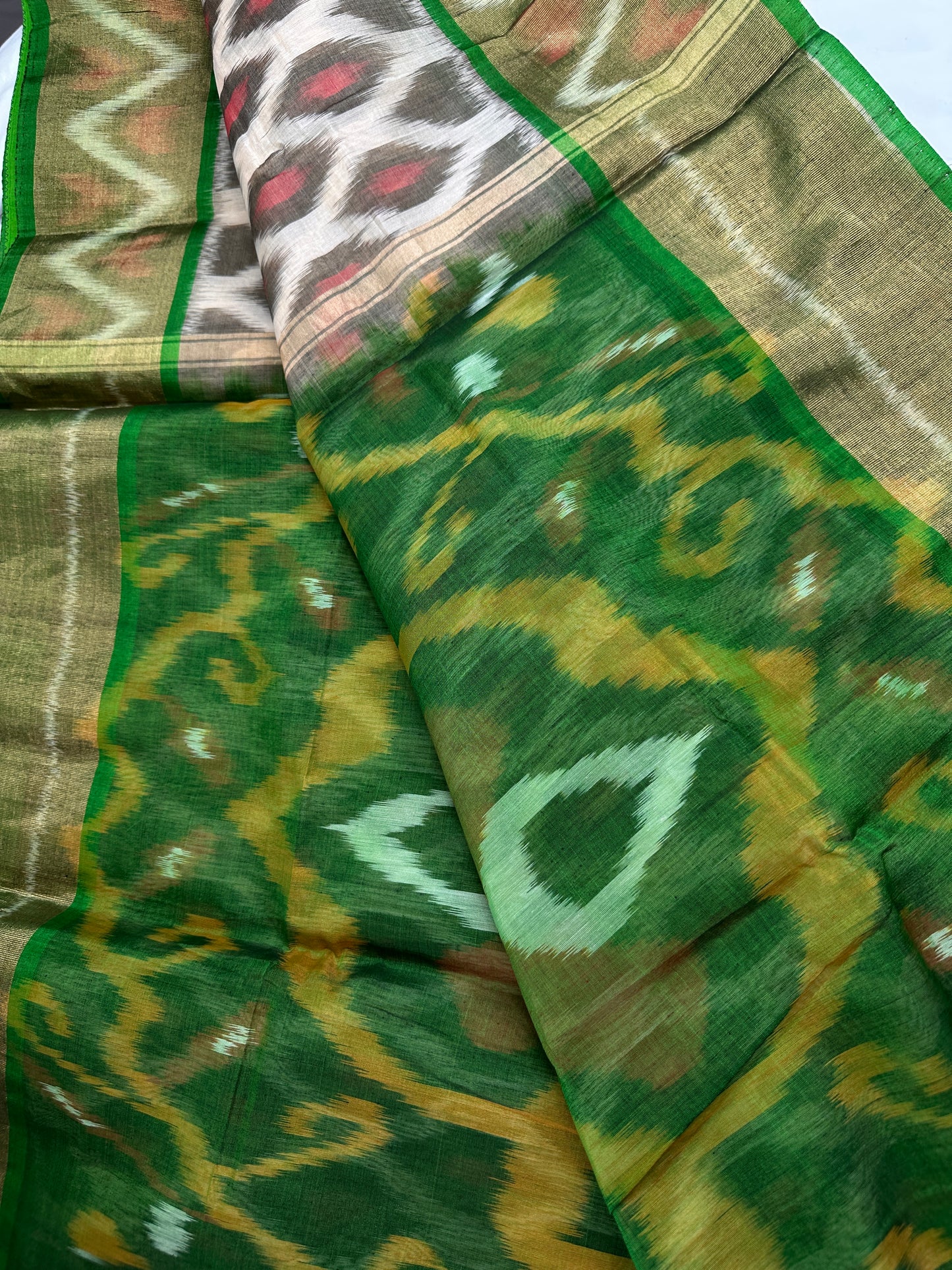 Pure Cotton Silk Pochampally Ikkat Saree - 