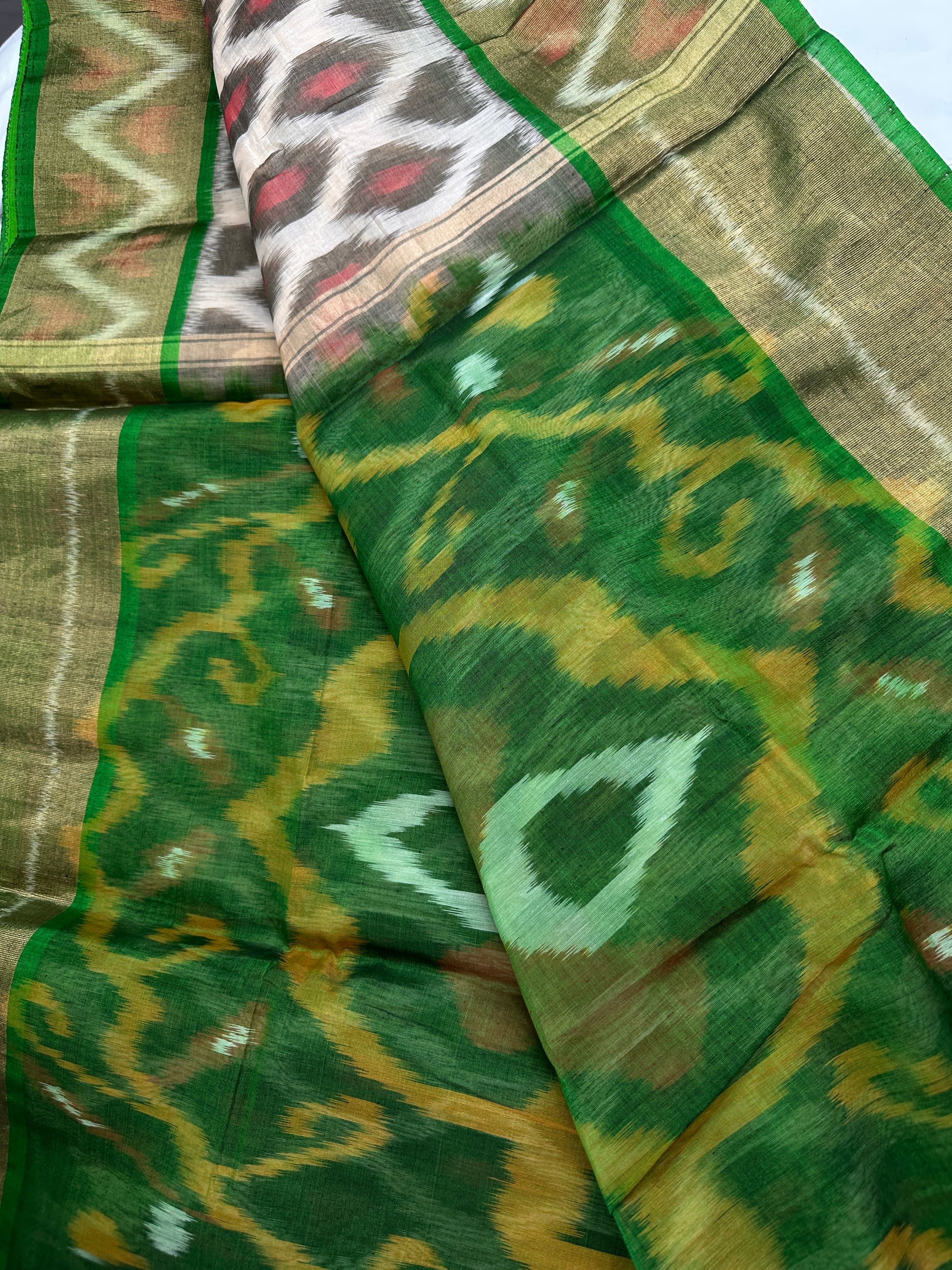 Pure Cotton Silk Pochampally Ikkat Saree - 