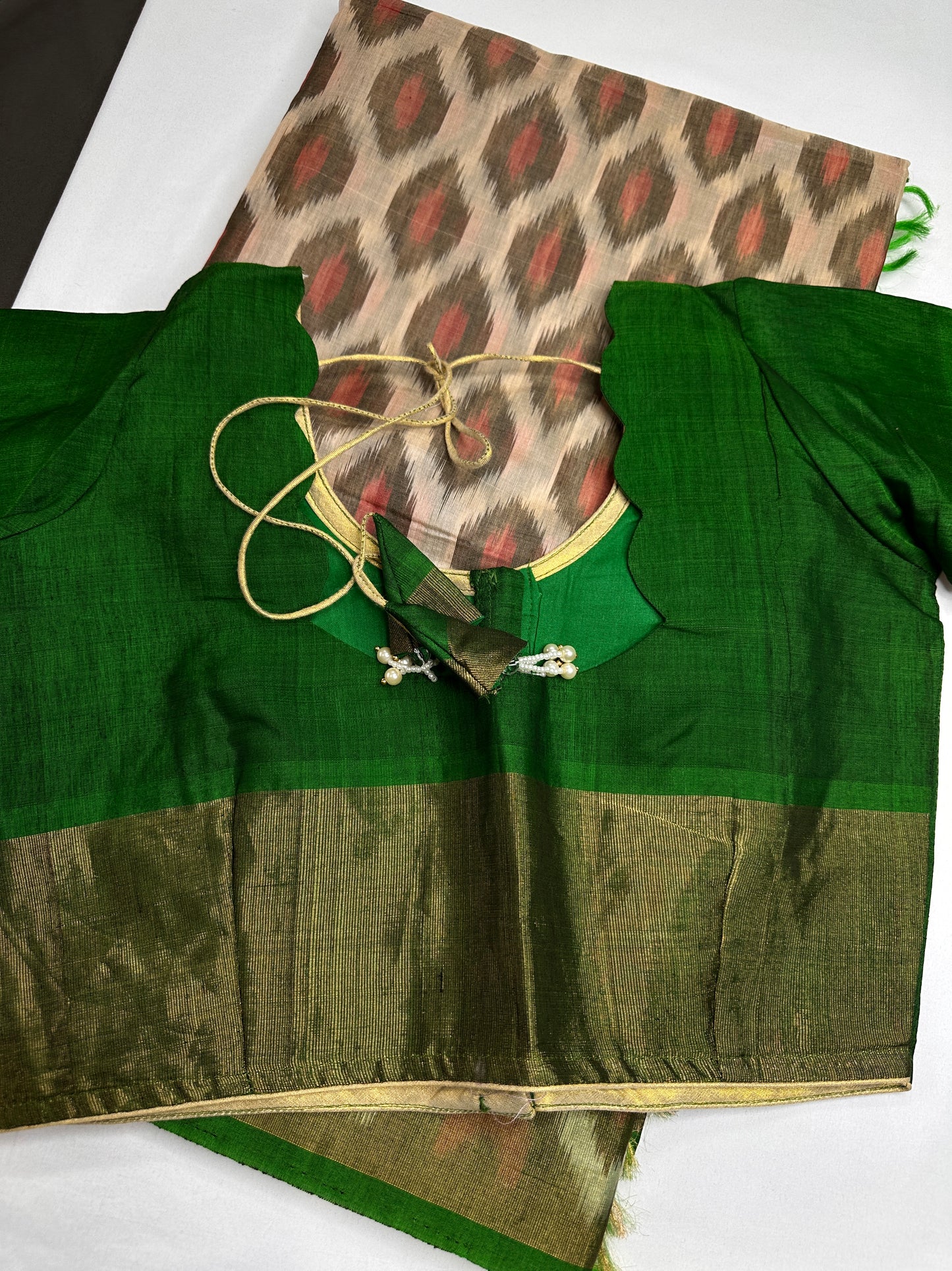 Pure Cotton Silk Pochampally Ikkat Saree - 