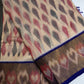 Pure Cotton Silk Pochampally Beige Blue Ikkat Saree - 