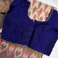 Pure Cotton Silk Pochampally Beige Blue Ikkat Saree - 