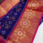 Pure Cotton Silk Pochampally Blue Pink Ikkat Saree - 
