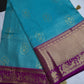 Semi Kanchi Palki Bharat Blue Checks Saree - 
