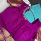 Semi Kanchi Palki Bharat Blue Checks Saree - 