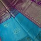 Semi Kanchi Palki Bharat Blue Checks Saree - 