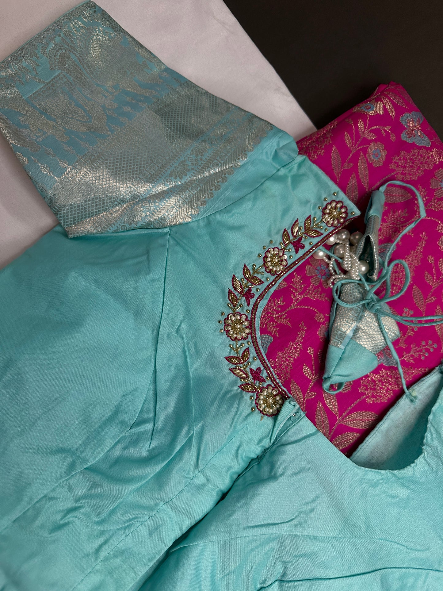 Semi Kanchi Palki Bharat Pink Butterfly Saree - 