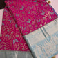 Semi Kanchi Palki Bharat Pink Butterfly Saree - 