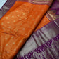 Semi Kanchi Palki Bharat Orange Saree - 