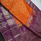 Semi Kanchi Palki Bharat Orange Saree - 