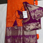 Semi Kanchi Palki Bharat Orange Saree - 