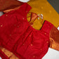Semi Gadwal Mustard Red Saree - 