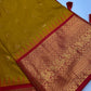 Semi Gadwal Mustard Red Saree - 