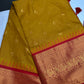 Semi Gadwal Mustard Red Saree - 