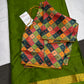 Mysore Crepe Green Semi Silk with 2 Blouses - 
