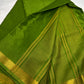 Mysore Crepe Green Semi Silk with 2 Blouses - 
