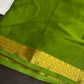 Mysore Crepe Green Semi Silk with 2 Blouses - 